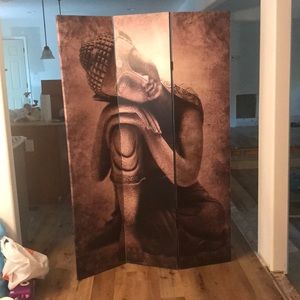 Double sided panel room divider